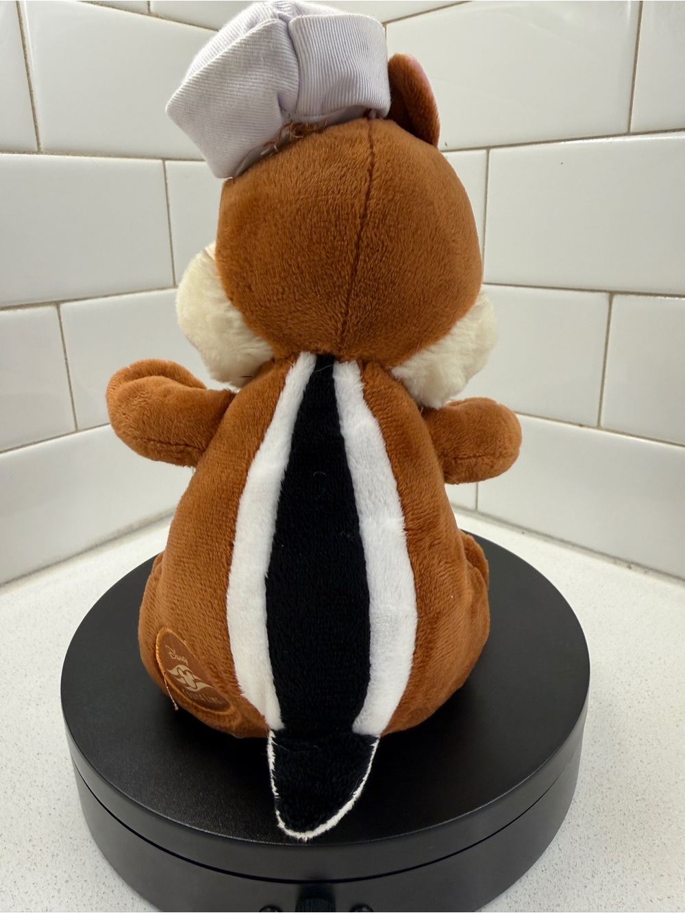 Disney Brown and Cream Dale Plush Chipmunk with Red Nose and White Sailor Hat - Picture 3 of 4
